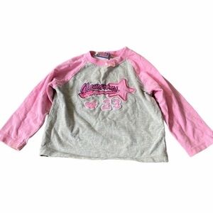 2B Real Baby Girl Shirt Size 12 Months Gray‎ and Pink